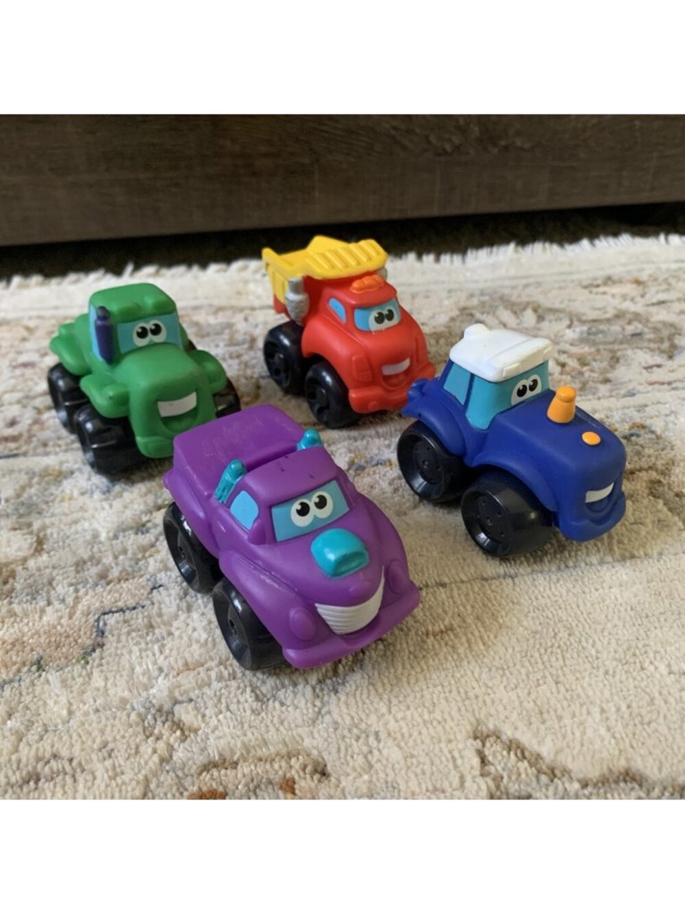 Lot of 4 Tonka Chuck & Friends Wheel Pals Soft Toy Trucks Cars Hasbro 2008